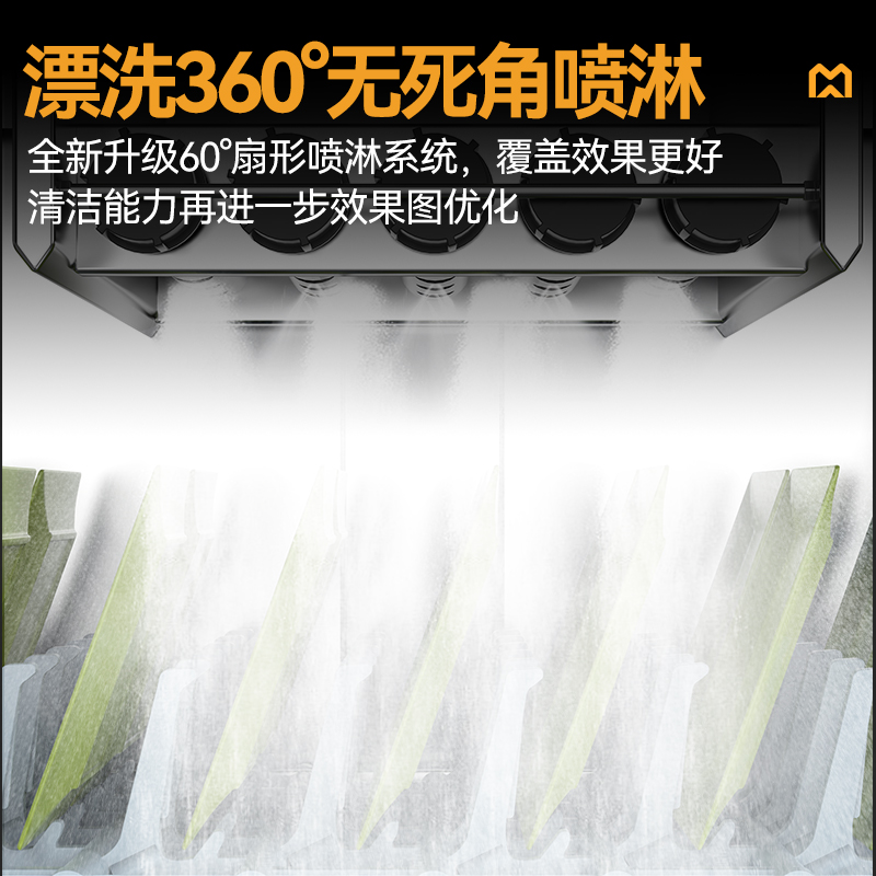  麥大廚豪華款3.1m斜插式單缸單噴淋單烘干洗碗機商用